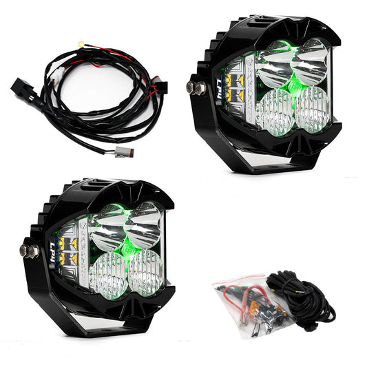LP4 Pro LED Auxiliary Light Pod Pair - Universal DRIVING/COMBO, CLEAR, GREEN