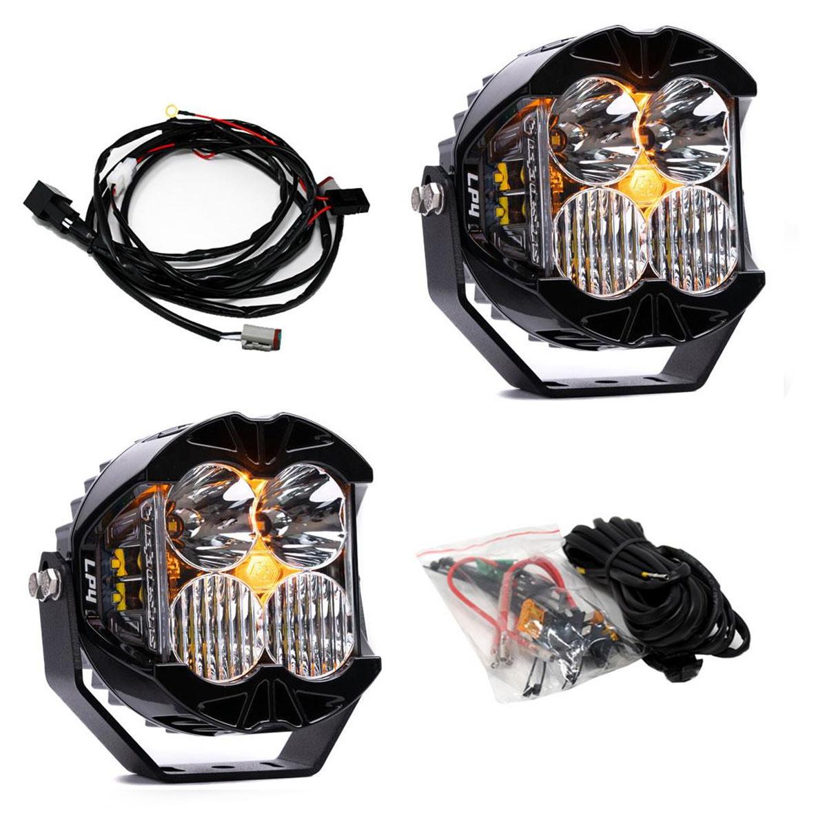 LP4 Pro LED Auxiliary Light Pod Pair - Universal DRIVING/COMBO, CLEAR, AMBER